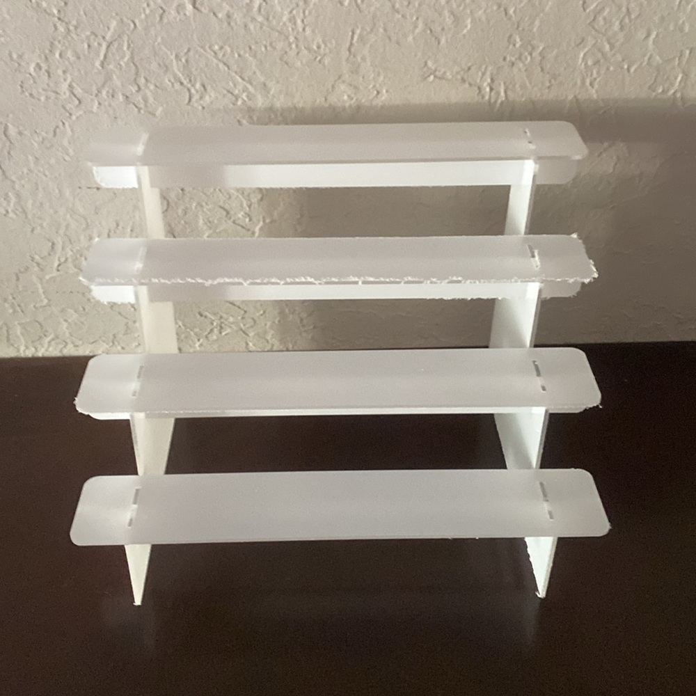 4-Tier  Acrylics Display Riser Shelf, Figure Display Stand Organizer